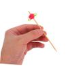GRIRIW 100pcs Flower Cocktail Garnish Toothpicks Elegant Skewers for Appetizers Wedding and Party Decorations Fancy Satin view 3