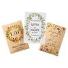 Personalized Eco-Friendly Wildflower Seed Packets Custom Kraft Envelopes Rustic Floral Seed Storage Pockets Perfect Wedding Favors & Bridal Gifts for Garden Office Party Favors Supplies (Style B) view 1