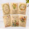 Personalized Eco-Friendly Wildflower Seed Packets Custom Kraft Envelopes Rustic Floral Seed Storage Pockets Perfect Wedding Favors & Bridal Gifts for Garden Office Party Favors Supplies (Style B) view 4