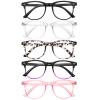 ZEHEXA Reading Glasses for Women Men Lightweight Blue Light Blocking Readers Fashion Computer Eye Glasses Frames - 5 Pack Anti Glare UV Cheaters 0.75 view 1