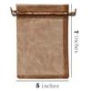 100 Pcs Gift Organza Bags with Drawstring 5x7 inch Brown for Jewelry,Candy,Chocolate Sheer Fabric Clear Mesh Shiny Sachet for Baby Shower,Christmas,Party Favors,Baby Boy Birthday,Wedding,Bridal Shower view 2