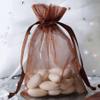 100 Pcs Gift Organza Bags with Drawstring 5x7 inch Brown for Jewelry,Candy,Chocolate Sheer Fabric Clear Mesh Shiny Sachet for Baby Shower,Christmas,Party Favors,Baby Boy Birthday,Wedding,Bridal Shower view 3