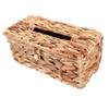 LIFKOME 1Pc Retro Seaweed Woven Tissue Box Holder for Desktop and Yellow Bathroom and Office Napkin Storage Container with Bottom Push-Pull Groove Design and Smooth Finish for Long-Term Use view 1