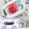 12X Large Magnifying Glass with Light and Stand, Real Glass, 5 Color Modes Stepless Dimmable Arm Swing LED Floor Lamp, 3-in-1 Hands-Free Lighted Magnifier for Reading Painting Craft Close Work White view 4
