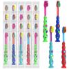 Akulgaci 100 Pack Kids Toothbrush Soft bristles Toddler Lovely Toothbrush with Suction Cup Bulk, Includes Travel Covers, Individually Wrapped Toothbrushes for Kid Home School Daycare Camp (Candy)