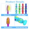Akulgaci 100 Pack Kids Toothbrush Soft bristles Toddler Lovely Toothbrush with Suction Cup Bulk, Includes Travel Covers, Individually Wrapped Toothbrushes for Kid Home School Daycare Camp (Candy) view 3
