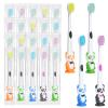 Akulgaci 100 Pack Kids Toothbrush Bulk Soft Bristles Toddler Toothbrush with Suction Cup, Lovely Includes Travel Covers, Individually Wrapped Toothbrushes for Kid Home School Daycare Camp (Panda) view 1