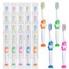 Akulgaci 100 Pack Kids Toothbrush Soft Bristles Toddler Cute Toothbrush Bulk with Suction Cup, Includes Travel Covers, Individually Wrapped Toothbrushes for Kid Home School Daycare Camp (Penguin) view 1