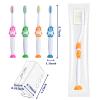 Akulgaci 100 Pack Kids Toothbrush Soft Bristles Toddler Cute Toothbrush Bulk with Suction Cup, Includes Travel Covers, Individually Wrapped Toothbrushes for Kid Home School Daycare Camp (Penguin) view 2