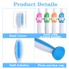 Akulgaci 100 Pack Kids Toothbrush Soft Bristles Toddler Cute Toothbrush Bulk with Suction Cup, Includes Travel Covers, Individually Wrapped Toothbrushes for Kid Home School Daycare Camp (Penguin) view 3