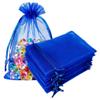 100 Pc Gift Organza Bags with Drawstring 5x7 inch Royal Blue for Jewelry,Candy Sheer Fabric Clear Mesh Sachet for Baby Shower,Christmas,Party Favors,First Birthday,Wedding,Bridal Shower,Mothers Day view 1