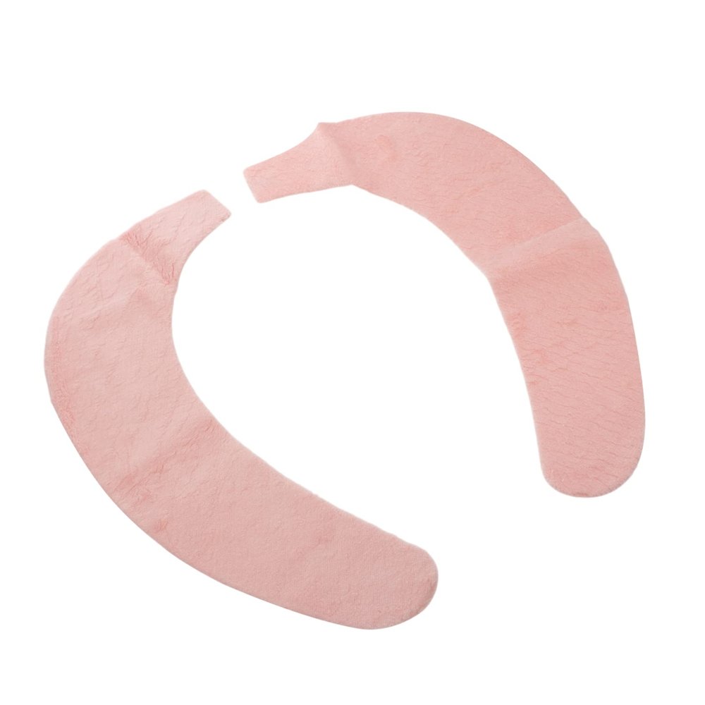 HOMSFOU Warm Toilet Seat Pads Soft Flexible Odorless Fit Machine Washable Pink