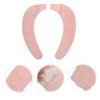 HOMSFOU Warm Toilet Seat Pads Soft Flexible Odorless Fit Machine Washable Pink view 2