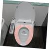 HOMSFOU Warm Toilet Seat Pads Soft Flexible Odorless Fit Machine Washable Pink view 3