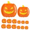 SEWOART 20pcs Halloween Pumpkin Plates Disposable Pumpkin Party Dinner Plates for Halloween Gatherings for Desserts Snacks view 1