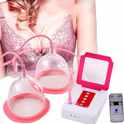 BGHJIKGFS Electric Breast Massager, Powerful Vacuum Enlargement Machine with 2 Modes and 5 Levels of Adjustment, for Female, for Breast Dysplasia(A Cup)