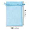100 Pc Gift Organza Bags with Drawstring 5x7 inch Baby Blue for Jewelry,Candy,Soap Sheer Fabric Clear Mesh Sachet for Baby Shower,Christmas,Party Favors,Kids Birthday,Rustic Wedding,Bridal Shower,Xmas view 2