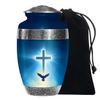 Cross Urn for Ashes for Women, Large Urns for Human Ashes Adult Man, Funeral Cremation Urns for Human Ashes (Size:- 10 Inch) view 1