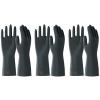 North Tower Heavy Duty Black Rubber Gloves for Cleaning - Non-Slip Grip Palm, Thick Household Gloves for Women, Kitchen Dishwashing, Car Washing, Mechanical Maintenance(XL-3 Pair) view 1
