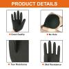 North Tower Heavy Duty Black Rubber Gloves for Cleaning - Non-Slip Grip Palm, Thick Household Gloves for Women, Kitchen Dishwashing, Car Washing, Mechanical Maintenance(XL-3 Pair) view 2