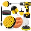 10Pcs Drill Brush Attachment Set, Drill Scrubber Brush Kit Include Scrub Pads, Drill Cleaning Brush Attachment Set for Bathroom, Tub, Tile,Floor, Grout, Boat view 1