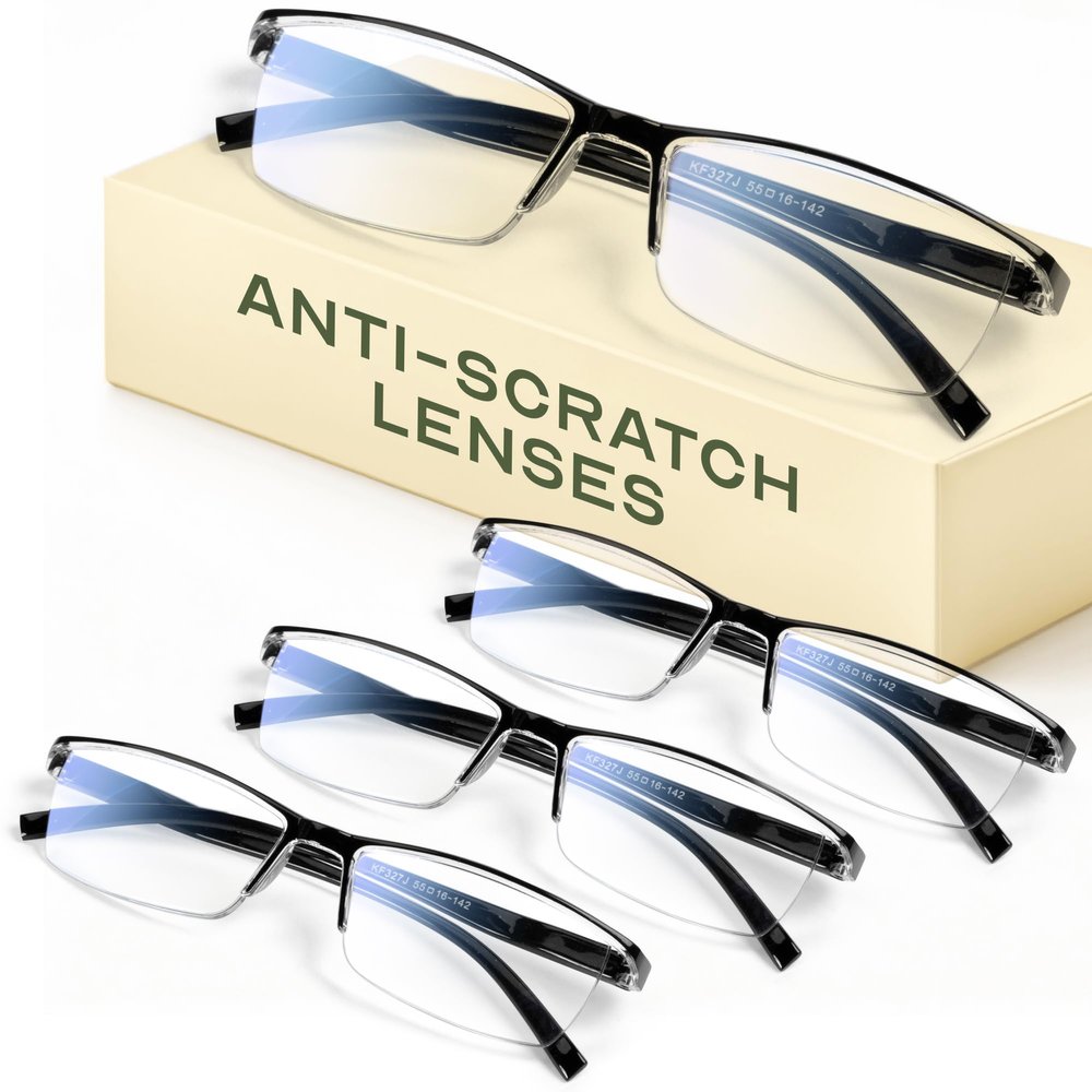 Gaoye 3.5 Executive Style Reading Glasses Men - Durable Readers with Blue Light Filtering- Comfortable Fit with TR90 Frames