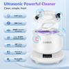 2025 Ultrasonic Retainer Cleaner for Dentures & Aligner, Durable Removable Base and Top Cover, Denture Cleaner Machine with 4 Modes for Mouth Guards, Jewelry, Rings, etc (White) view 2