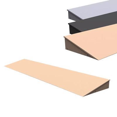 Portable Wheelchair Ramp, Non-Slip Threshold Ramps, Height 0.3-2.3in Optional, for Indoor and Outdoor Step, Sweeper, Trolley, Skateboards(Beige,100x22x6cm)