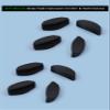 Acefrog 2 Pairs Upgraded Nose Pads for Oakley Frogskins Range OO9284, Frogskins Range XL OO9503 / OO9503A, Frogskins Hybrid OO9289, Top Knot Sunglass, Push-in Nose Piece Replacement, Black, Anti-Slip view 2