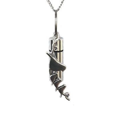 Birds On A Branch Cremation Necklace Jewelry Silver Prayer Capsule Necklace - Pill Necklace,Birds On A Branch Perfume Vial Necklace,Funeral Locket urn Locket