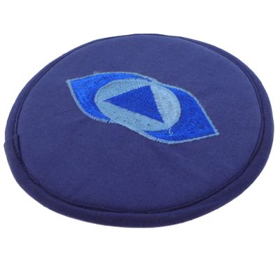 ibasenice Buddhist Sound Bowl Mat Handmade Cushioned Pad for Meditation Yoga Durable Blue Cushion for Singing Bowls Lightweight and Portable Accessory