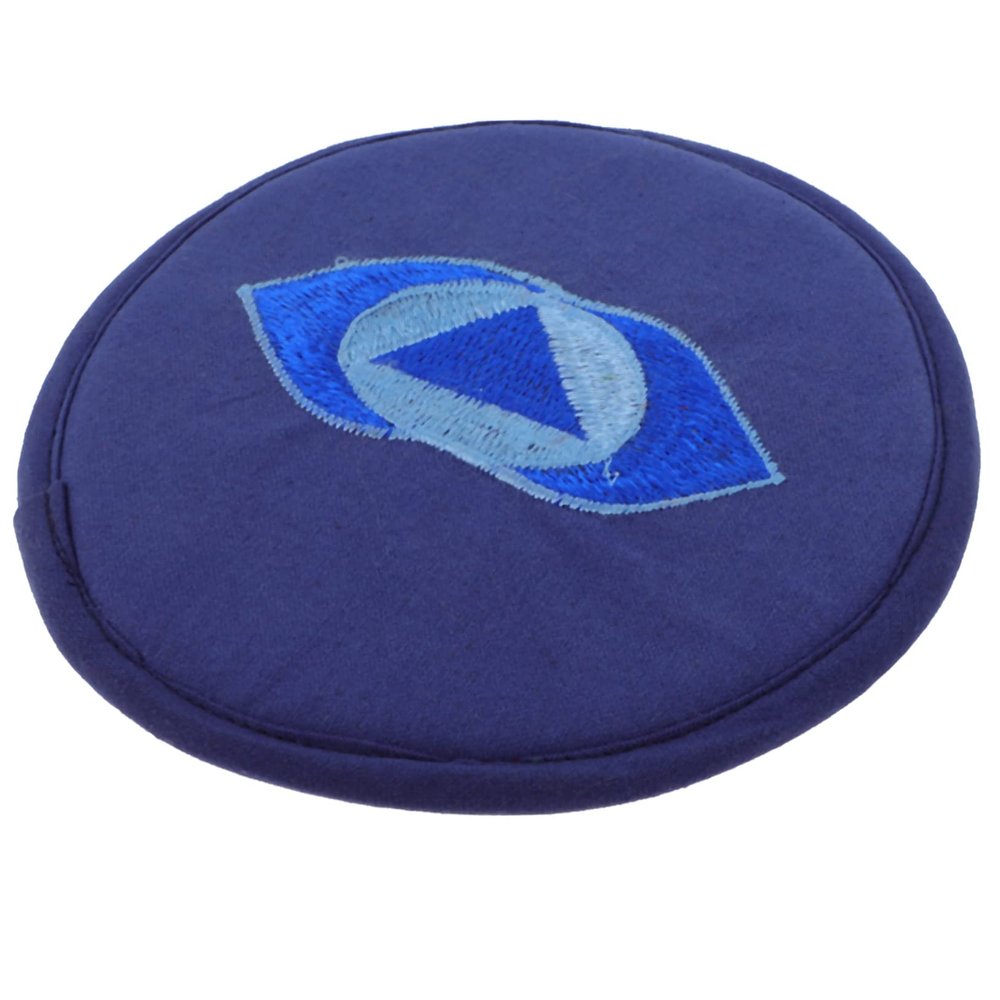 ibasenice Buddhist Sound Bowl Mat Handmade Cushioned Pad for Meditation Yoga Durable Blue Cushion for Singing Bowls Lightweight and Portable Accessory