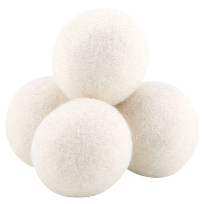 6Pcs 6cm Wool Balls Water Absorption Eliminates Static Laundry Replacement with Softener Balls Made from Materials for Clothes Drying Wool Fabric Softener Saves Money