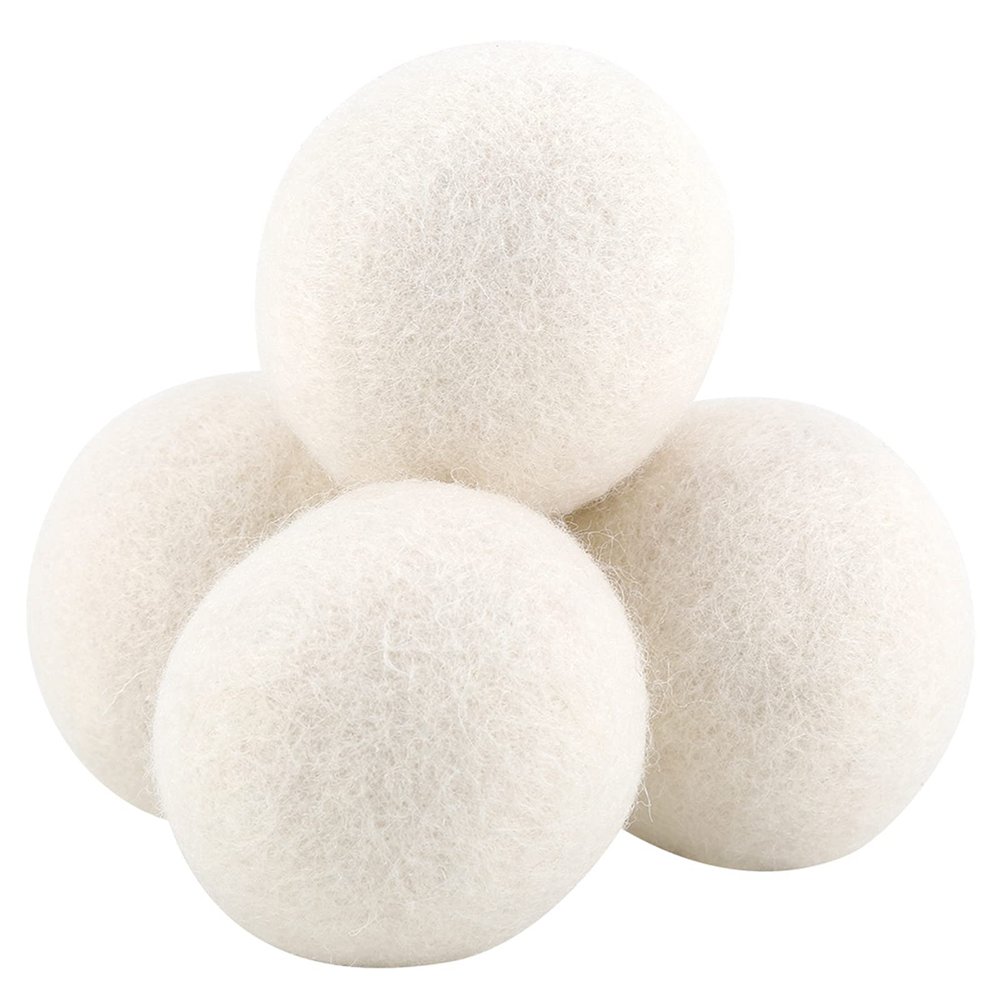 6Pcs 6cm Wool Balls Water Absorption Eliminates Static Laundry Replacement with Softener Balls Made from Materials for Clothes Drying Wool Fabric Softener Saves Money