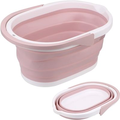 ONwngXW Mop Bucket for Tourism Outdoor Fishing Promotion Camping Car Wash Bucket Foldable Bucket Save Space Folding Laundry Tub PP Portable(Pink)