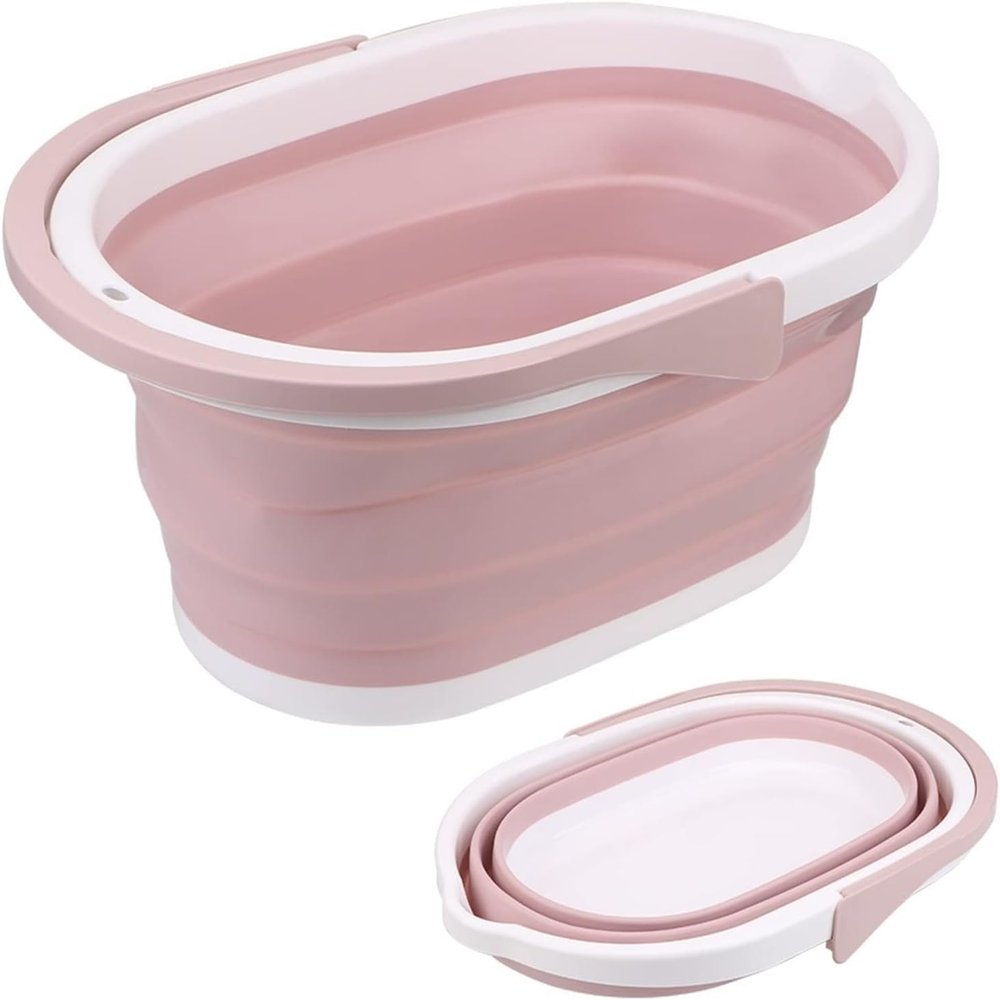 ONwngXW Mop Bucket for Tourism Outdoor Fishing Promotion Camping Car Wash Bucket Foldable Bucket Save Space Folding Laundry Tub PP Portable(Pink)