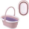 ONwngXW Mop Bucket for Tourism Outdoor Fishing Promotion Camping Car Wash Bucket Foldable Bucket Save Space Folding Laundry Tub PP Portable(Pink) view 2