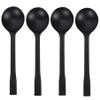 100 Count Independent Packaging Soup Spoons, Heavy Disposable Plastic Spoons for Cake Dessert Ice Cream (Black) view 1