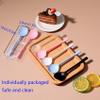 100 Count Independent Packaging Soup Spoons, Heavy Disposable Plastic Spoons for Cake Dessert Ice Cream (Clear) view 2