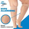 ABSOLUTE SUPPORT Made in USA - Sheer Compression Socks for Women 20-30mmHg - Knee High Compression Stockings for Circulation, Sports, Athletic, Travel, 3 Pairs - Beige, Small - A205 view 3