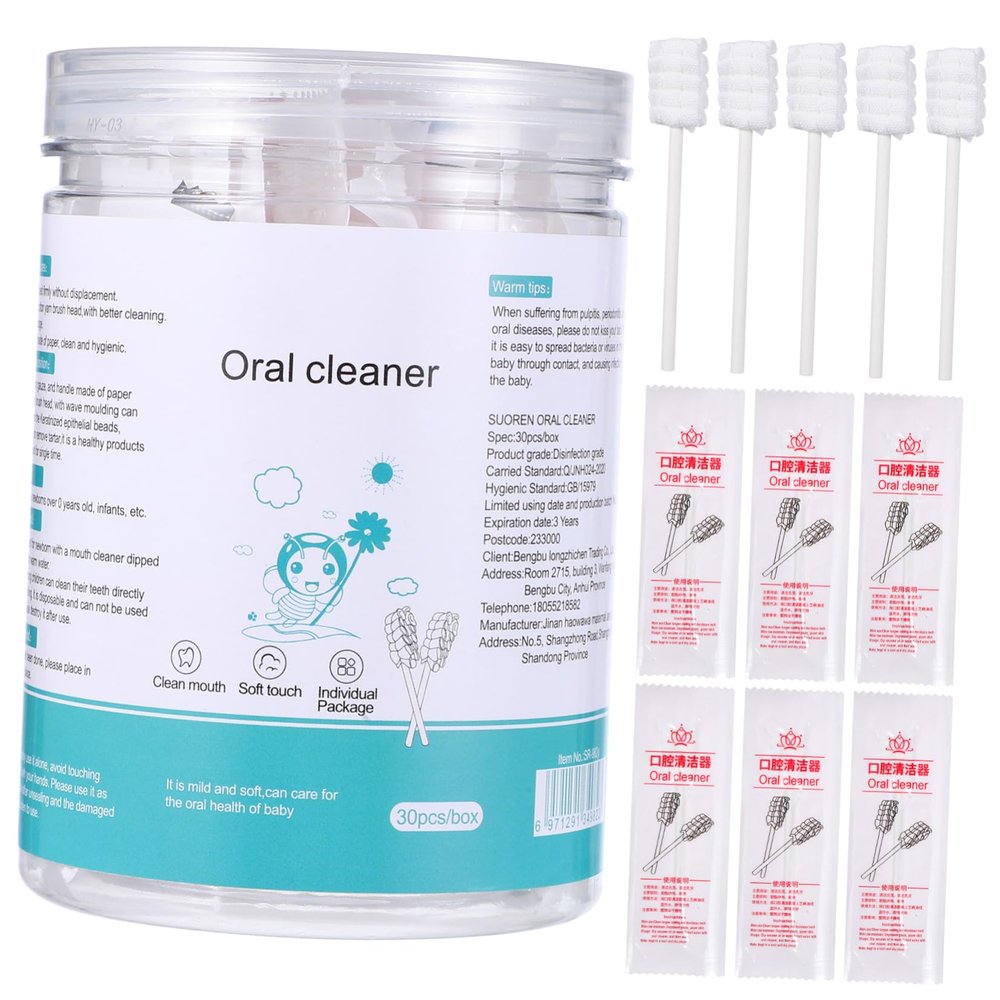 Didiseaon 30pcs Tongue Cleaner and Toothbrush for Boy Girl Soft Oral Care for Newborns Lightweight and Durable Mouth Cleaning