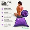 Pranamat Acupressure Large & Small Mat with Pillow and Bag Set, Premium Acupressure Therapy for Pain Relief and Relaxation, Handcrafted in Europe with Sustainable and Natural Materials (Lavander) view 2