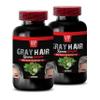 Horsetail Aerial - GRAY HAIR REVERSE COMPLEX - Barley Grass Juice Powder, Stinging Nettle Root, PABA, Biotin, Vitamin B-6, Fo-Ti Root Powder, Saw Palmetto Berries 2 Bottles 120 Capsules view 1