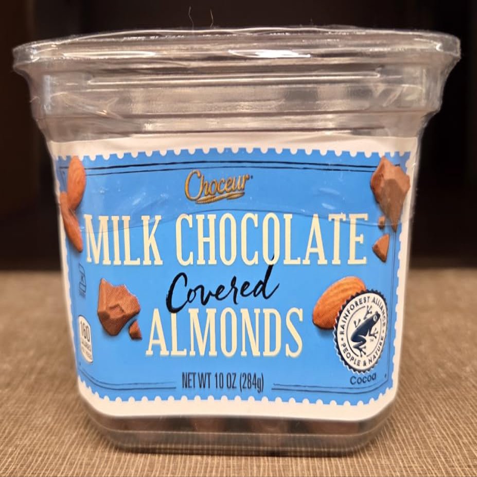 Choceur Milk Chocolate Covered Almonds 10oz 284g (Single Tub)
