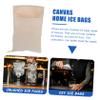 BRIGHTFUFU 2pcs Thick Canvas Ice Bags for Crushed Ice Bar Reusable Cold Packs for Lunch Box for Boys and Girls view 4