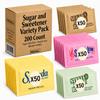 Sweetener Singles Variety Pack 200 Count, Assorted Sugar & Zero Calorie Sweeteners for Coffee, Tea and Drinks view 1