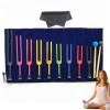 CHANGLKJ 9-Piece Tuning Fork Set, Chakra Music Tuning Fork, Sound Therapy Healing Tool with Base and Silicone Hammer, 174/285/396/417/528/639/741/852/963Hz, for Relaxation, Meditation, Sound Healing view 1