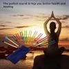 CHANGLKJ 9-Piece Tuning Fork Set, Chakra Music Tuning Fork, Sound Therapy Healing Tool with Base and Silicone Hammer, 174/285/396/417/528/639/741/852/963Hz, for Relaxation, Meditation, Sound Healing view 3
