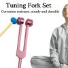 CHANGLKJ Chakra Music Tuning Forks, 8-Piece Tuning Fork Set, Unweighted Tuning Forks with Carrying Case, 126.22/136.1/141.27/172.06/194.18/210.42/221.23/272.2Hz, for Reducing Stress Anxiety view 3