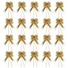PATIKIL Large Gift Bow 6x3.5 Inch, 20 Pack Pull Bows for Gift Wrapping Present Wedding Valentine's Day Party Birthday Christmas Basket Decoration, Gold Tone view 1